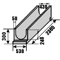 Лотки водоотводные железобетонные